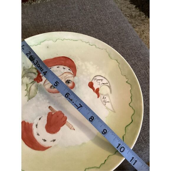 Vintage Handmade Santa’s Cookie Glass Plate - Picture 3 of 5